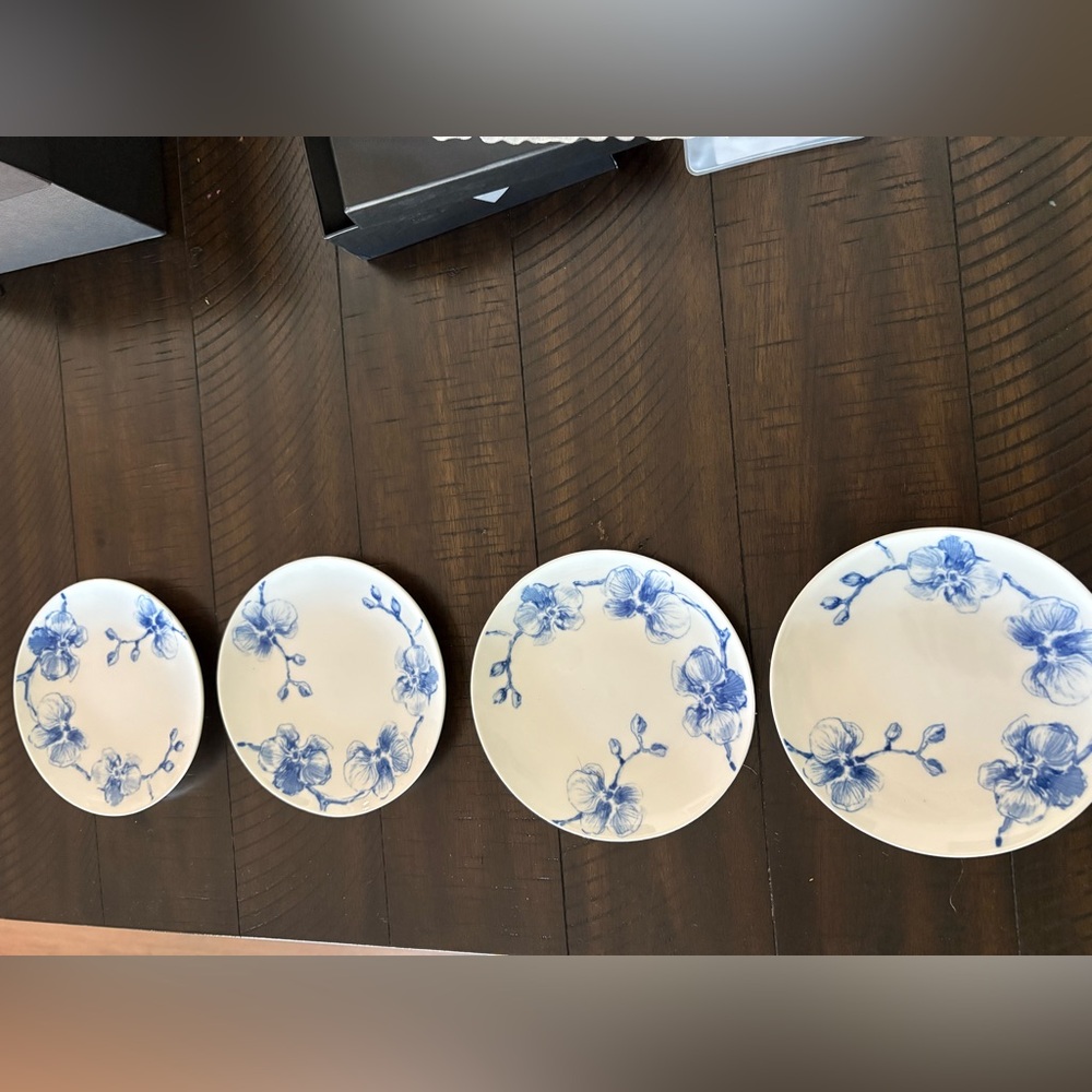 Michael Aram White and Blue Floral Dinner Plates